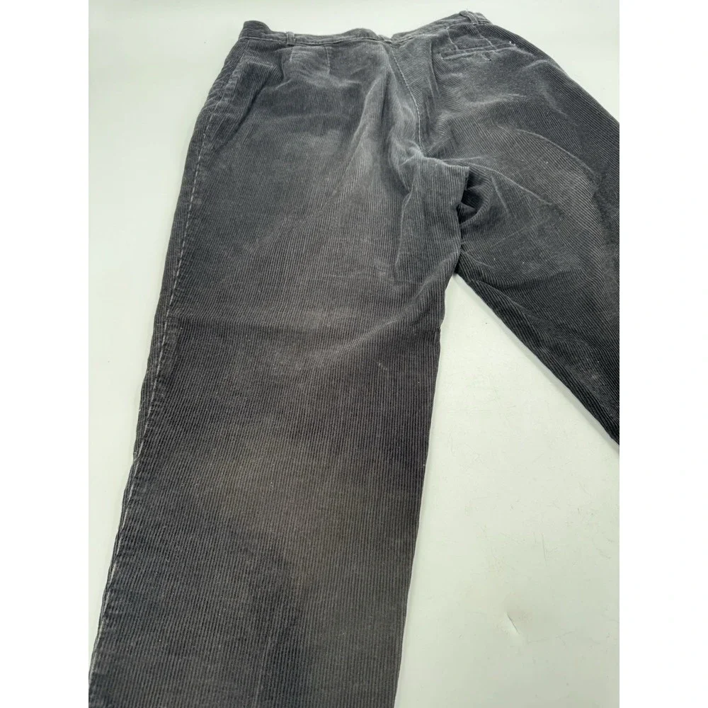 Vintage L.L. Bean Corduroy Pants Womens‎ Size 12 P Petite Black Distressed 90s